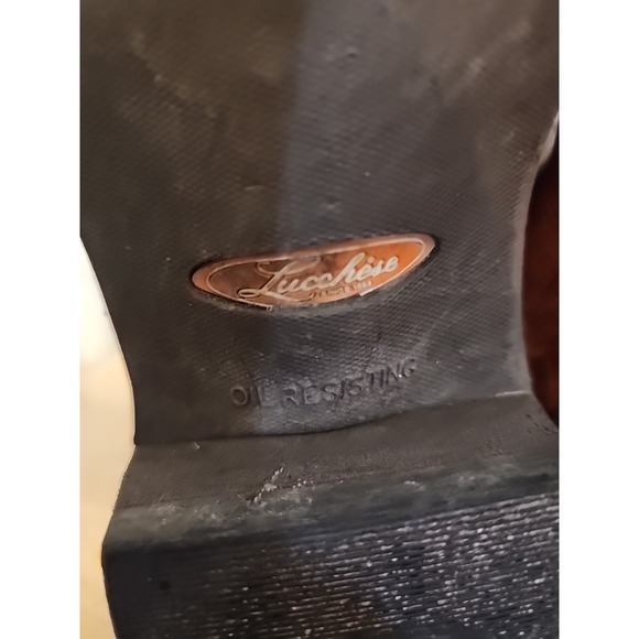 Lucchese Brown and Black Cowboy Boots - Picture 9 of 10